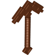 Lego Tool Pickaxe Blocky, Double / Reddish Brown