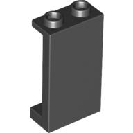 Lego Panel 1 x 2 x 3 [Side Supports / Hollow Studs] / Black