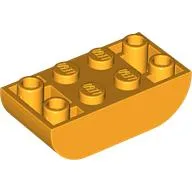 Brick Curved Inverted 2 x 4 Double / Bright Light Orange