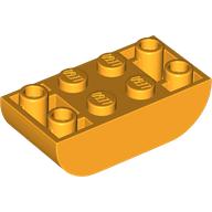 Lego Brick Curved Inverted 2 x 4 Double / Bright Light Orange