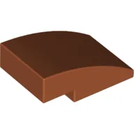 Brick Curved 3 x 2 No Studs / Dark Orange
