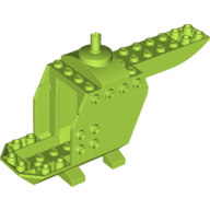 Lego Helicopter Body 4 x 14 x 5 with Top Pin / Lime