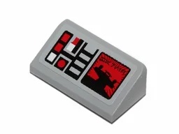 Slope 30 1 x 2 x 2/3 with Buttons and Screen with Red Star Destroyer Bridge Pattern (Sticker) - Set 75003