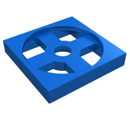 Turntable 2 x 2 Plate, Base / Blue