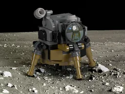 Lunar Module with Opening Hatch