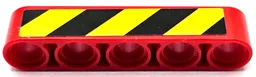 Technic, Liftarm Thick 1 x 5 with Black and Yellow Danger Stripes Pattern Model Left Side (Sticker) - Set 42070