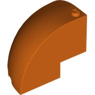 Lego Brick Round Corner 5 x 5 x 3 1/3 Quarter Dome Top [Plain] / Reddish Orange
