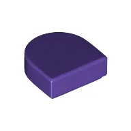 Tile Round 1 x 1 Half Circle / Dark Purple