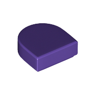 Lego Tile Round 1 x 1 Half Circle / Dark Purple