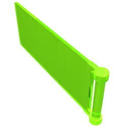 Flag 7 x 3 with Rod / Trans-Bright Green