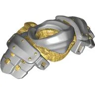 Minifig Neckwear Armour Ninja with Pearl Gold Katana Holder Pattern / Light Bluish Gray