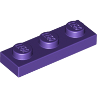 Lego Plate 1 x 3 / Dark Purple