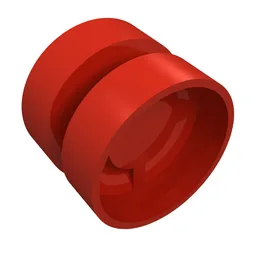 Wheel 18 x 14 with Tread Small Hub / Red
