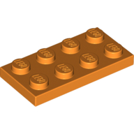 Lego Plate 2 x 4 / Orange