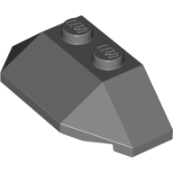 Lego Brick Wedged, Sloped 45° 2 x 4 Triple / Dark Bluish Gray