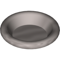 Lego Equipment Dish / Plate / Bowl 3 x 3 [Plain] / Flat Silver