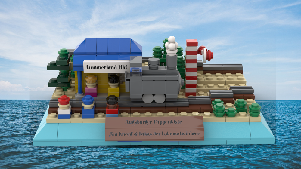 Lego Jim Knopf and Lukas der Lokomotivführer: Microscale Diorama Lummerland Central Station