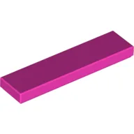 Tile 1 x 4 with Groove / Dark Pink