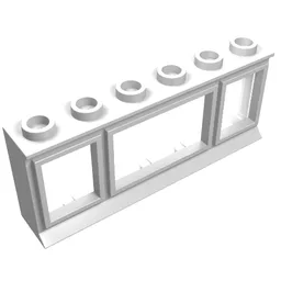 Window 1 x 6 x 2 [Old Style Extended Lip & Glass] / White