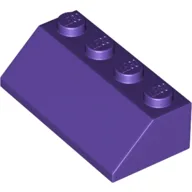 Brick Sloped 45° 2 x 4 / Dark Purple