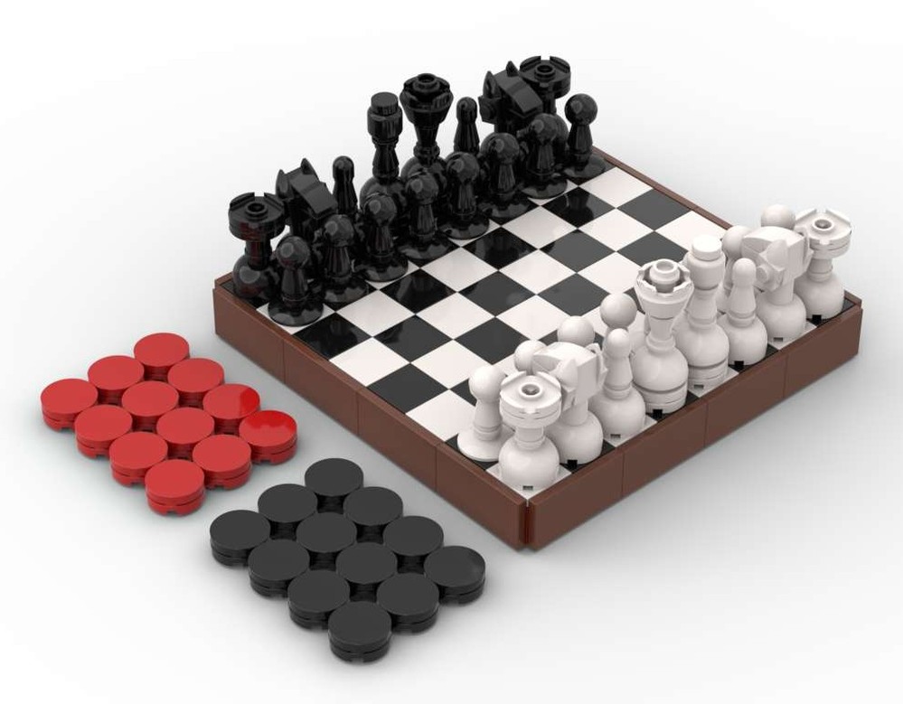 Lego Chess and Checkers Board
