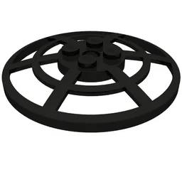Dish 6 x 6 Inverted, Radar / Webbed [Anti-studs at 90°] / Black