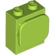 Lego Brick Special 1 x 2 x 2 with Photo Clip / Lime