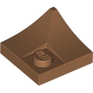 Lego Plate Special 2 x 2 with Double Inverted Curve, 1 Stud / Medium Nougat