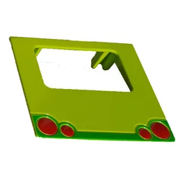 Duplo Van Type 2 Rear Door with Red Taillights, and Green Bumper / Fender Print / Lime
