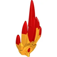 Large Figure Weapon Accessory, Flame with Marbled Bright Light Orange Pattern / Red