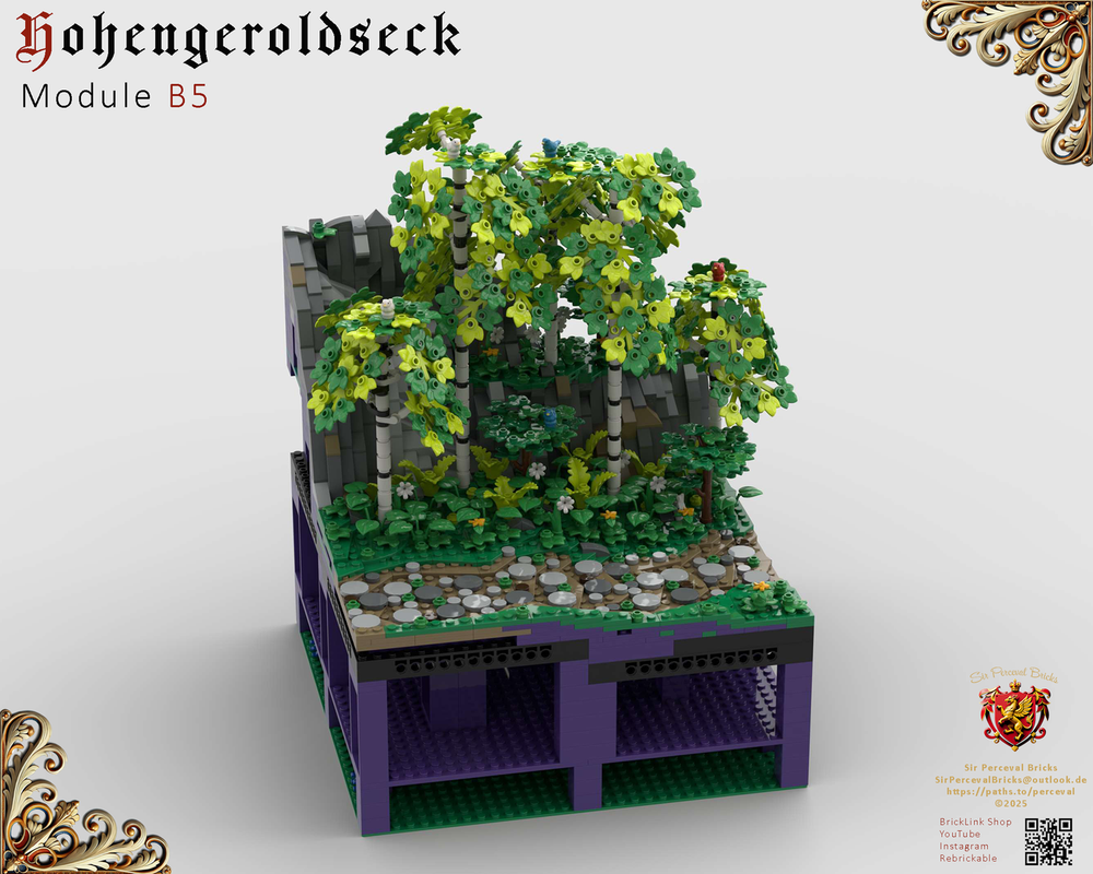 Lego B5 Castle Hohengeroldseck - Landscape with birches (Castle Part 1)