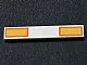 Tile 1 x 6 with 2 Yellow Rectangles with Orange Outline Pattern (Stickers) - Sets 7686 / 7747