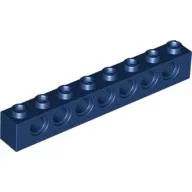 Technic Brick 1 x 8 [7 Pin Holes] / Dark Blue