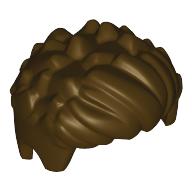 Lego Hair Short Pointy, Wavy in Front / Dark Brown