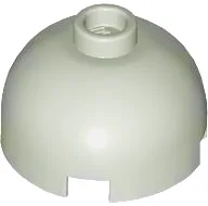 Brick, Round 2 x 2 Dome Top / Light Gray