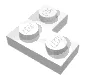 Plate 2 x 2 Corner / White