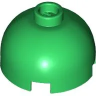 Brick Round 2 x 2 Dome Top, Hollow Stud / Green