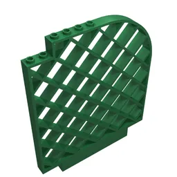 Belville, Wall, Lattice 12 x 1 x 12 Curved / Green