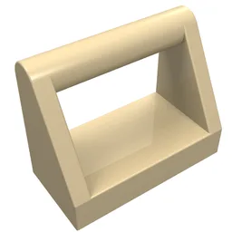 Tile Special 1 x 2 with Handle / Tan