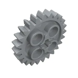 Technic Gear 24 Tooth [New Style with Single Axle Hole] / Light Bluish Gray