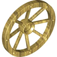 Wheel Wagon Large (33mm D.), hole notched for wheels holder pin / Pearl Gold