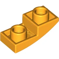 Brick Curved Inverted 2 x 1 / Bright Light Orange