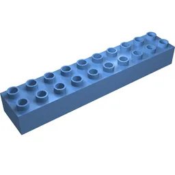 Duplo Brick 2 x 10 / Medium Blue