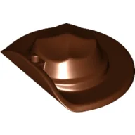 Hat Wide Brim Flat / Reddish Brown
