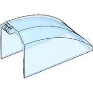 Windscreen 8 x 4 x 5 Curved with 2 Fingers / Trans-Medium Blue