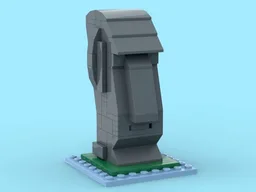 Brick-built Moai statue