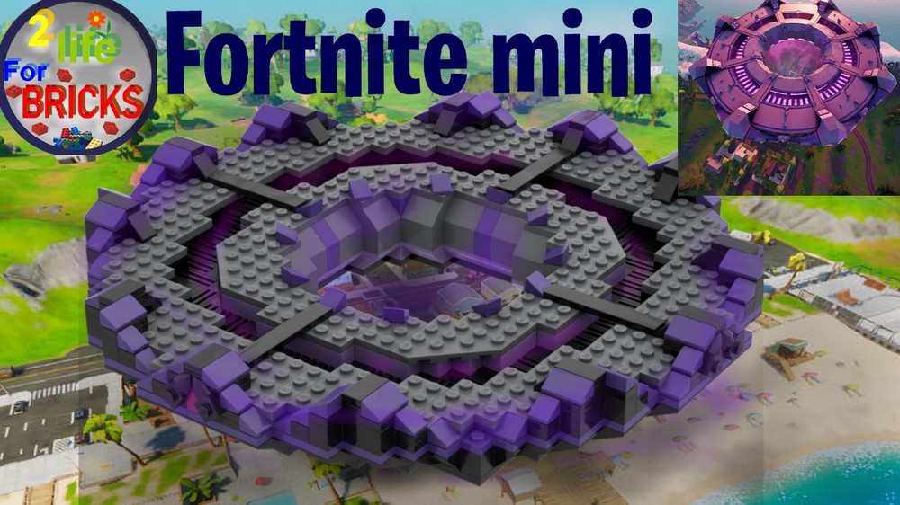 Lego Fortnite Battle royale UFO mothership 1:625 scale instructions lego MOC