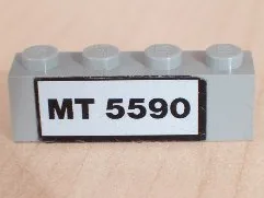 Brick 1 x 4 with Black 'MT 5590' Pattern (Sticker) - Set 5590