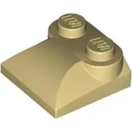 Brick Curved 2 x 2 x 2/3 Two Studs and Curved Slope End / Tan