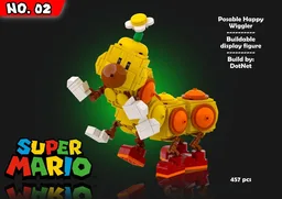 Happy Wiggler - Posable Display Figure 02 - Super Mario Bros.